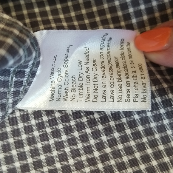 English Laundry Gray and White Plaid Shirt - Size 16 34/35 - Picture 8 of 9